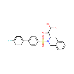 O=C(O)C(=O)[C@@H]1Cc2ccccc2CN1S(=O)(=O)c1ccc(-c2ccc(F)cc2)cc1 ZINC000013797845