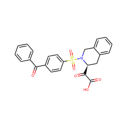 O=C(O)C(=O)[C@@H]1Cc2ccccc2CN1S(=O)(=O)c1ccc(C(=O)c2ccccc2)cc1 ZINC000027520775