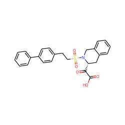 O=C(O)C(=O)[C@H]1Cc2ccccc2CN1S(=O)(=O)CCc1ccc(-c2ccccc2)cc1 ZINC000013797875