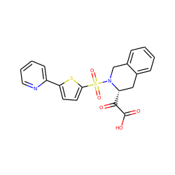 O=C(O)C(=O)[C@H]1Cc2ccccc2CN1S(=O)(=O)c1ccc(-c2ccccn2)s1 ZINC000013797863