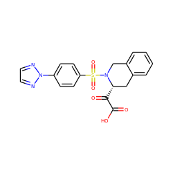 O=C(O)C(=O)[C@H]1Cc2ccccc2CN1S(=O)(=O)c1ccc(-n2nccn2)cc1 ZINC000013797858
