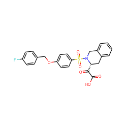 O=C(O)C(=O)[C@H]1Cc2ccccc2CN1S(=O)(=O)c1ccc(OCc2ccc(F)cc2)cc1 ZINC000013797795