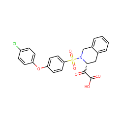 O=C(O)C(=O)[C@H]1Cc2ccccc2CN1S(=O)(=O)c1ccc(Oc2ccc(Cl)cc2)cc1 ZINC000013797836