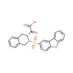 O=C(O)C(=O)[C@H]1Cc2ccccc2CN1S(=O)(=O)c1ccc2oc3ccccc3c2c1 ZINC000027518843