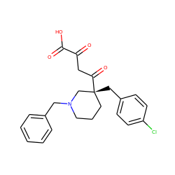 O=C(O)C(=O)CC(=O)[C@]1(Cc2ccc(Cl)cc2)CCCN(Cc2ccccc2)C1 ZINC000101510057