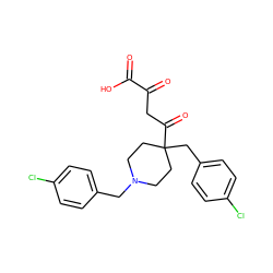 O=C(O)C(=O)CC(=O)C1(Cc2ccc(Cl)cc2)CCN(Cc2ccc(Cl)cc2)CC1 ZINC000003952651