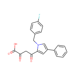 O=C(O)C(=O)CC(=O)c1cc(-c2ccccc2)cn1Cc1ccc(F)cc1 ZINC000299859845