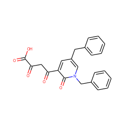 O=C(O)C(=O)CC(=O)c1cc(Cc2ccccc2)cn(Cc2ccccc2)c1=O ZINC000103002958