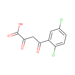 O=C(O)C(=O)CC(=O)c1cc(Cl)ccc1Cl ZINC000028456590