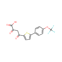 O=C(O)C(=O)CC(=O)c1ccc(-c2ccc(OC(F)(F)F)cc2)s1 ZINC000028361779