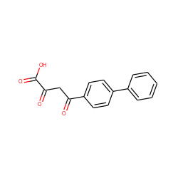 O=C(O)C(=O)CC(=O)c1ccc(-c2ccccc2)cc1 ZINC000100487025