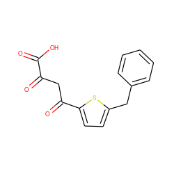 O=C(O)C(=O)CC(=O)c1ccc(Cc2ccccc2)s1 ZINC000101885160