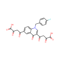 O=C(O)C(=O)CC(=O)c1ccc2c(c1)c(=O)c(C(=O)CC(=O)C(=O)O)cn2Cc1ccc(F)cc1 ZINC000101655809