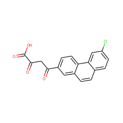 O=C(O)C(=O)CC(=O)c1ccc2c(ccc3ccc(Cl)cc32)c1 ZINC000096937905