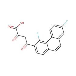 O=C(O)C(=O)CC(=O)c1ccc2ccc3cc(F)ccc3c2c1F ZINC000096937903