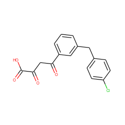 O=C(O)C(=O)CC(=O)c1cccc(Cc2ccc(Cl)cc2)c1 ZINC000101878370