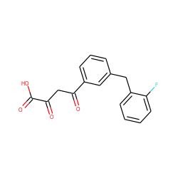 O=C(O)C(=O)CC(=O)c1cccc(Cc2ccccc2F)c1 ZINC000101869610