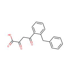 O=C(O)C(=O)CC(=O)c1ccccc1Cc1ccccc1 ZINC000101892075