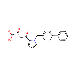 O=C(O)C(=O)CC(=O)c1cccn1Cc1ccc(-c2ccccc2)cc1 ZINC000101887844