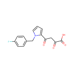 O=C(O)C(=O)CC(=O)c1cccn1Cc1ccc(F)cc1 ZINC000142225453