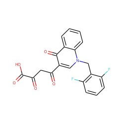 O=C(O)C(=O)CC(=O)c1cn(Cc2c(F)cccc2F)c2ccccc2c1=O ZINC000103219315