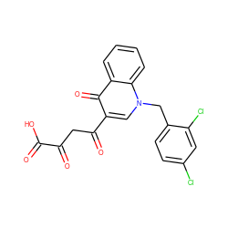 O=C(O)C(=O)CC(=O)c1cn(Cc2ccc(Cl)cc2Cl)c2ccccc2c1=O ZINC000473172539