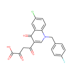 O=C(O)C(=O)CC(=O)c1cn(Cc2ccc(F)cc2)c2ccc(Cl)cc2c1=O ZINC000101659548