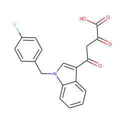 O=C(O)C(=O)CC(=O)c1cn(Cc2ccc(F)cc2)c2ccccc12 ZINC000101143381