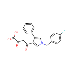 O=C(O)C(=O)CC(=O)c1cn(Cc2ccc(F)cc2)cc1-c1ccccc1 ZINC000299867575