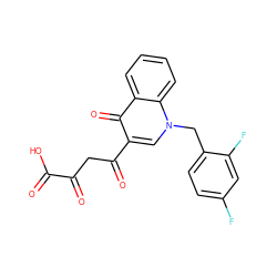 O=C(O)C(=O)CC(=O)c1cn(Cc2ccc(F)cc2F)c2ccccc2c1=O ZINC000473171628