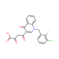 O=C(O)C(=O)CC(=O)c1cn(Cc2cccc(Cl)c2F)c2ccccc2c1=O ZINC000473170743