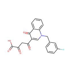 O=C(O)C(=O)CC(=O)c1cn(Cc2cccc(F)c2)c2ccccc2c1=O ZINC000103219310