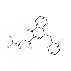 O=C(O)C(=O)CC(=O)c1cn(Cc2ccccc2F)c2ccccc2c1=O ZINC000473169938