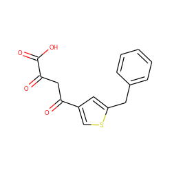 O=C(O)C(=O)CC(=O)c1csc(Cc2ccccc2)c1 ZINC000101912398