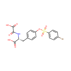 O=C(O)C(=O)N[C@H](Cc1ccc(OS(=O)(=O)c2ccc(Br)cc2)cc1)C(=O)O ZINC000045374033