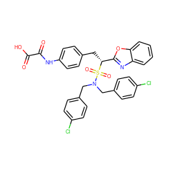 O=C(O)C(=O)Nc1ccc(C[C@H](c2nc3ccccc3o2)S(=O)(=O)N(Cc2ccc(Cl)cc2)Cc2ccc(Cl)cc2)cc1 ZINC000096258553