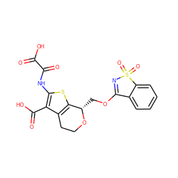 O=C(O)C(=O)Nc1sc2c(c1C(=O)O)CCO[C@H]2COC1=NS(=O)(=O)c2ccccc21 ZINC000001550590