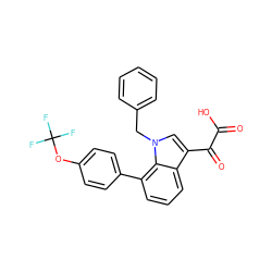 O=C(O)C(=O)c1cn(Cc2ccccc2)c2c(-c3ccc(OC(F)(F)F)cc3)cccc12 ZINC000013580630