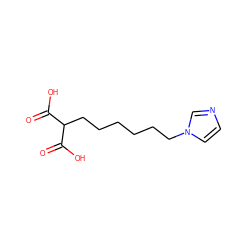 O=C(O)C(CCCCCCn1ccnc1)C(=O)O ZINC000036242029