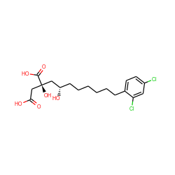 O=C(O)C[C@@](O)(C[C@@H](O)CCCCCCc1ccc(Cl)cc1Cl)C(=O)O ZINC000013781097