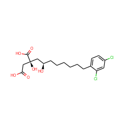 O=C(O)C[C@@](O)(C[C@H](O)CCCCCCc1ccc(Cl)cc1Cl)C(=O)O ZINC000001903710