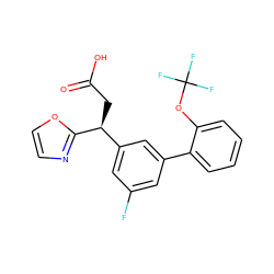 O=C(O)C[C@@H](c1cc(F)cc(-c2ccccc2OC(F)(F)F)c1)c1ncco1 ZINC001772646643