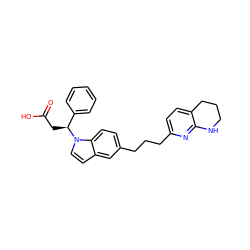 O=C(O)C[C@@H](c1ccccc1)n1ccc2cc(CCCc3ccc4c(n3)NCCC4)ccc21 ZINC000028707388