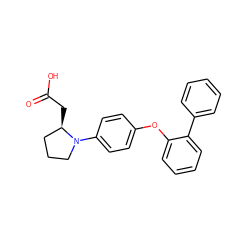 O=C(O)C[C@@H]1CCCN1c1ccc(Oc2ccccc2-c2ccccc2)cc1 ZINC000116590370