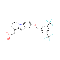 O=C(O)C[C@@H]1CCCn2c1cc1cc(OCc3cc(C(F)(F)F)cc(C(F)(F)F)c3)ccc12 ZINC000117788824