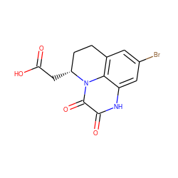 O=C(O)C[C@@H]1CCc2cc(Br)cc3[nH]c(=O)c(=O)n1c23 ZINC000013739762