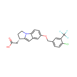 O=C(O)C[C@@H]1CCn2c1cc1cc(OCc3ccc(Cl)c(C(F)(F)F)c3)ccc12 ZINC000117790901