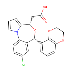 O=C(O)C[C@@H]1O[C@H](c2cccc3c2OCCO3)c2cc(Cl)ccc2-n2cccc21 ZINC000084687298