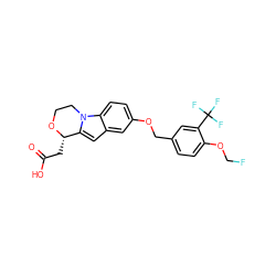 O=C(O)C[C@@H]1OCCn2c1cc1cc(OCc3ccc(OCF)c(C(F)(F)F)c3)ccc12 ZINC000114904389