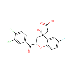 O=C(O)C[C@]1(O)C[C@@H](C(=O)c2ccc(Cl)c(Cl)c2)Oc2ccc(F)cc21 ZINC000026270145